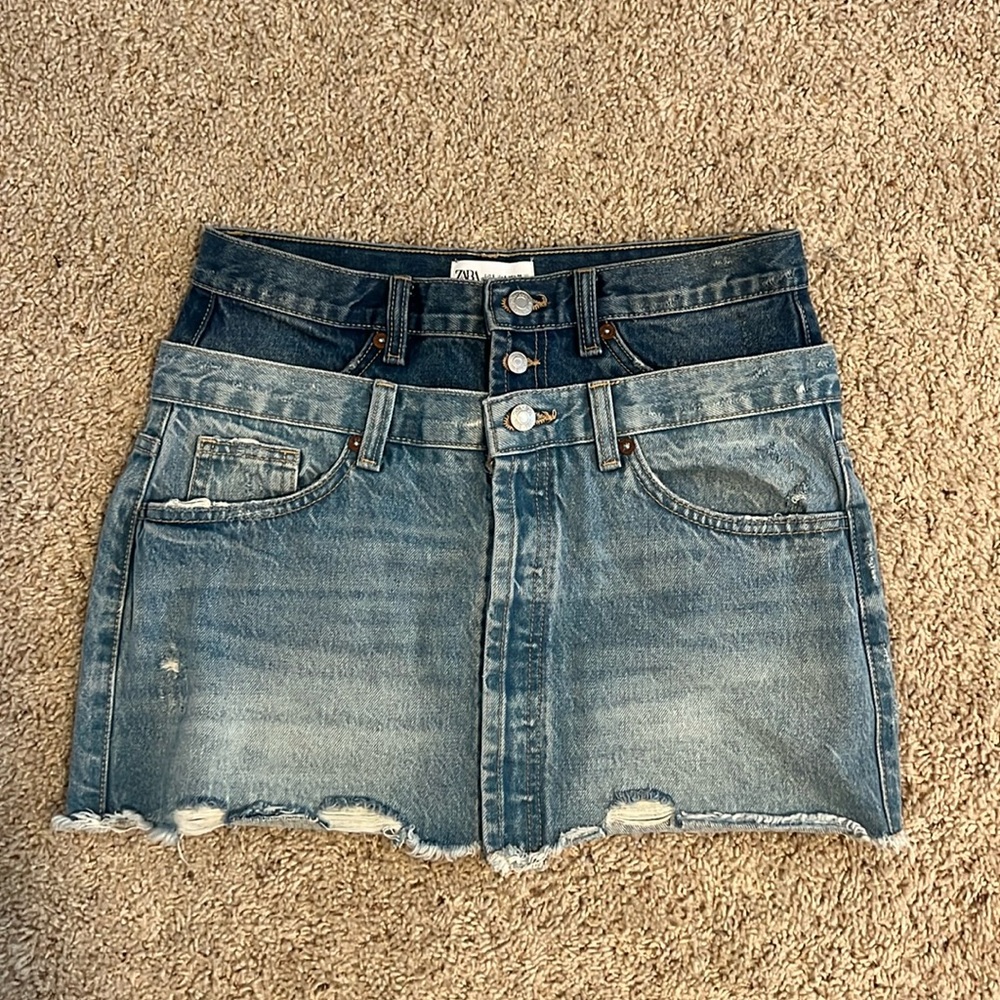 Zara denim skirt